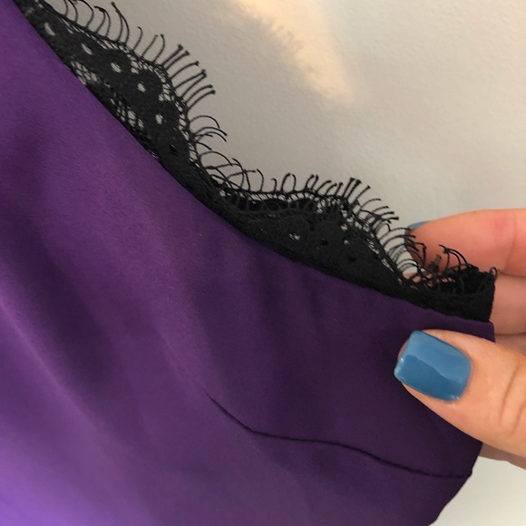 Purple StitchFix tank with lace detail - Picture 3 of 5